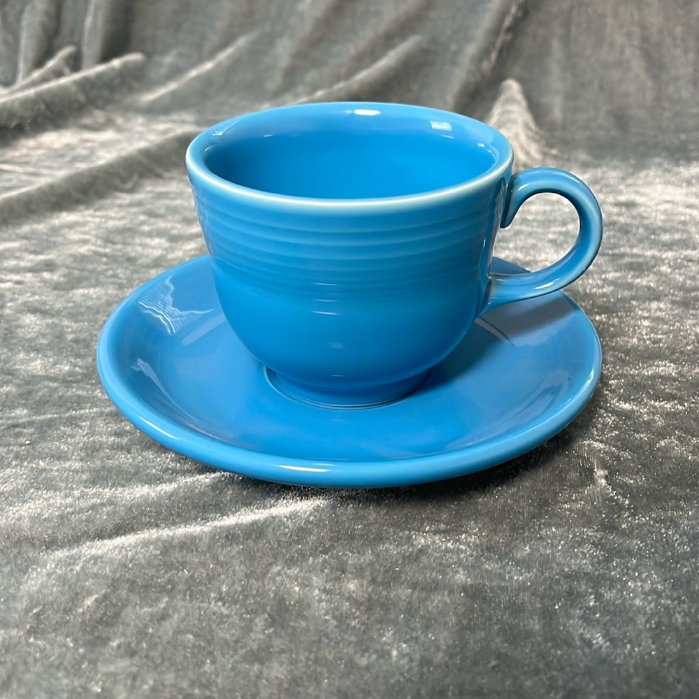 Fiesta Fiestaware Cup and Saucer Set Blue